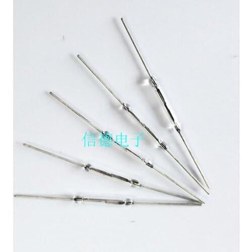 10PCS White Y213 Reed Tube Magnetic Control Switch 2*14mm Normally Open Magnetic Induction Switch
