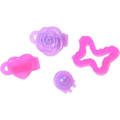 4Pcs Doll Hairpins Cute Mini Hair Accessories For BJD Doll For Gifts Pretend Play Toy