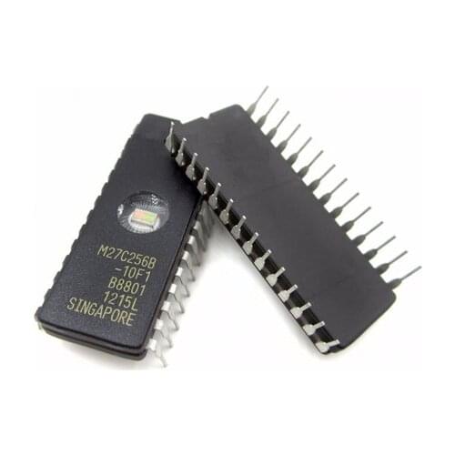 Free shipping 10pcs/lot M27C256B-10F1 M27C256B 27C256 EPROM UV 256KBIT 120NS DIP-28 IC