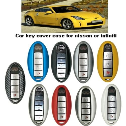 Carmonmon Smart Remote Fob Key Case Cover 3 4 5 Buttons Replacement For Nissan Or Infiniti