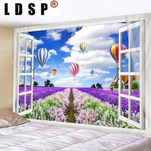 LDSP Sky Garden Scenery Digital Printed Tapestry Wall Hanging Wall Covering Rugs Background Cloth Beach Mat Blanket Decor