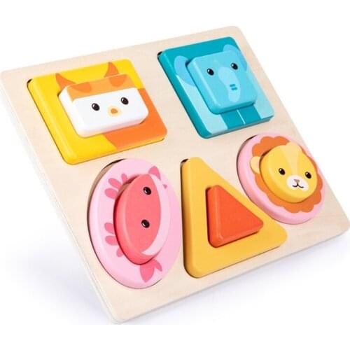 Wooden Puzzles for Toddlers - Animal Jigsaw Puzzles for 1 2 3 Years Old Boys & Girls Kids Educational Toys