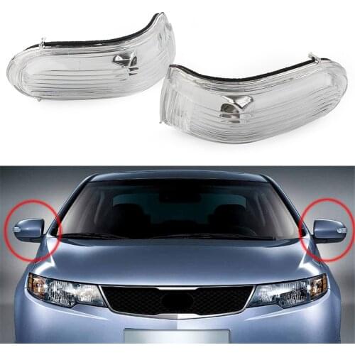 For Kia Forte Cerato 2009 2010 2011 Car Rearview Side Mirror Light Turn Signal Lamp Shell Cover Left + Right 1Pair