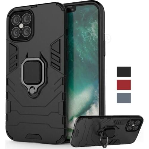 For iPhone 12 Mini Case Cover iPhone 11 12 Pro Max SE 2020 Shockproof Bumper Magnetic Ring Holder Armor Phone Case For iPhone 12