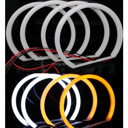 4*131mm cotton Angel eyes halo ring kit for BMW E36 E38 E39 E46 Sedan coupe White blue amber Red Green 5Colors high brightness