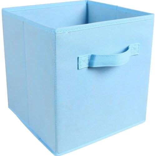 Colorful Cotton Linen Fabric Folding CD Storage Boxes Foldable Bins Toys Organizer With Lids Storage Basket Laundry Basket #G1