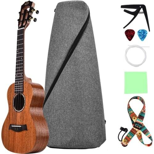 LINGTING 26 Inch Concert Ukulele Ukelele Mahogany Wood Topboard Back & Side Boards with Gig Bag other Uke Aeccessaries