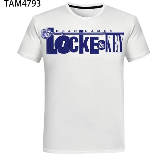 Locke &key Mens Womens Summer Short Sleeve T-Shirt Horror Anime 3D Printing Childrens Street Fashion Breathable Top