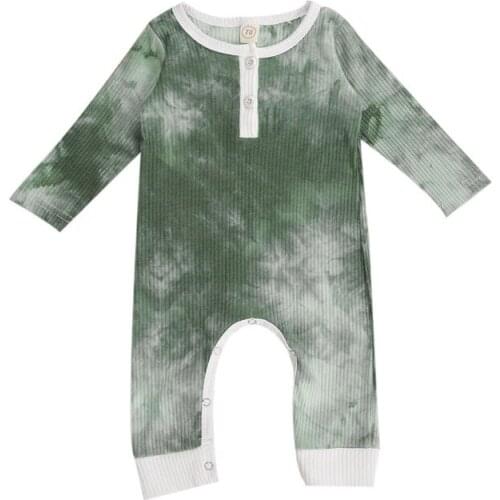 0-18M Newborn Kid Baby Boy Girl Clothes Tie-Dye Print Romper Autumn Winter Jumpsuit Casual Fashion New born Cotton Outfit