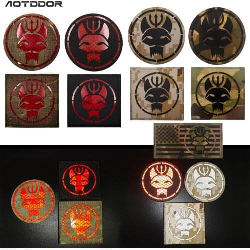 Seal Team Infrared IR Velcros Patches Navy Seals SWAT Reversed Patches Multicam Military CP camo Reflective Badge