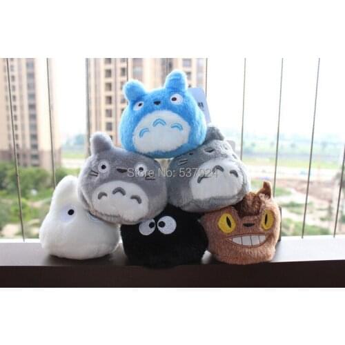 New 30Pcs My Neighbor Totoro 3" 8CM Plush Doll Keychain Pendant