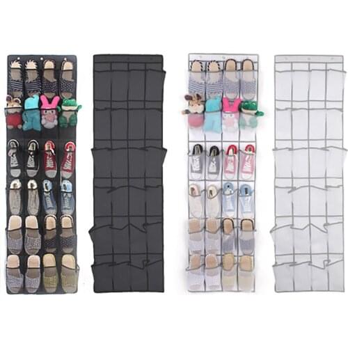 24 Pockets Non-woven Fabric Door Hanging Shoes Storage Bag Shoes Hanging Organizer Space Saving Wall Shoes Rack Holder #G2