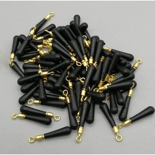 30pcs/lot Fishing Gear Block rotation drift fishing floats accessory bobber copper rubber tools fishing gadget float rest