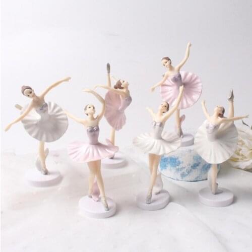 3Pcs Dancing Girl Toy Elegant Home Decor Long Service Life Ballet Girl Cake Picks Decoration Toys for Children Christmas Gift