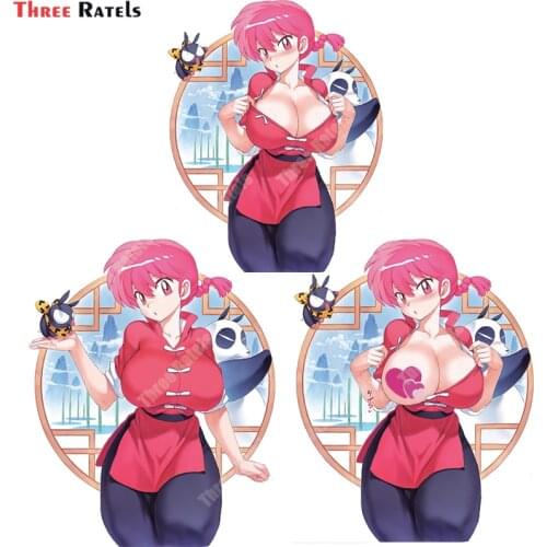 Three Ratels A748 Saotome Saotome Ranma Ranma Chan P Chan And Saotome Genma Ranma Anime Car Sticker Decals Anti Scratch Film