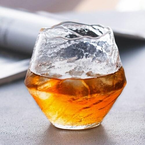 Japanese Handmade Hammered Whiskey Glass Heat-resistant Juice Cup Liquor Whisky Crystal Wine Glass He