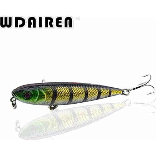 1Pcs 8cm 8.6g Minnow Crank bait Fishing Lure Tight Wobble Slow Sinking Dying Hard Bait Jerkbait 6# Black Nickle Treble Hooks