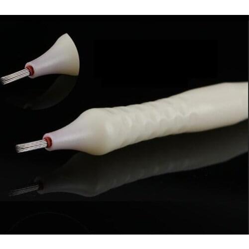 New design disposable 10pcs permanent makeup tattoo microblading shading pen with round liner 21 pin shading needles eyebrow lip