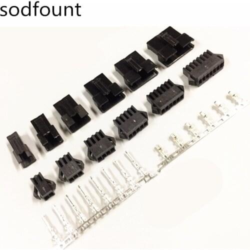 20sets/lot connectorsSM2/3/4/5/6/7/8/9/10/11/12 Pin Pitch 2.54MM Female and Male Housing + terminals SM-2P SM-2R JST SM2.54