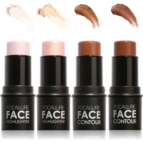 4 Colors Makeup Highlighter Palette Full Cover Face Contour Stick Bronzer Highlighting Powder Fashion Make Up Cosmetic TSLM1