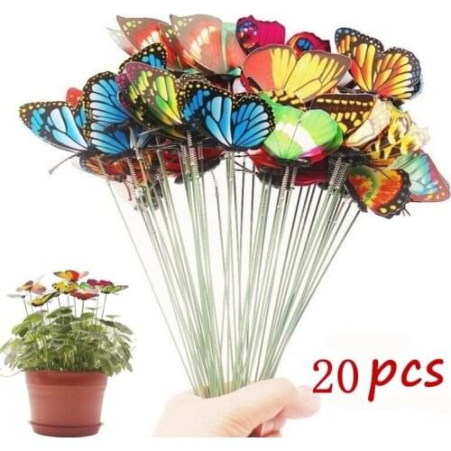 Bunch of Butterflies Garden Yard Planter Colorful Whimsical Butterfly Stakes Decoracion Outdoor Decor Flower Pots Decoration