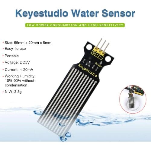Free Shipping!Keyestudio Water Level Sensor Droplet Detection Module for Arduino UNO R3
