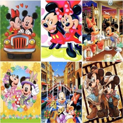 Disney Minnie Series Cross Stitch Diamond Painting Full Square Round Diamond Embroidery DIY Rhinestones Pictures Handicrafts