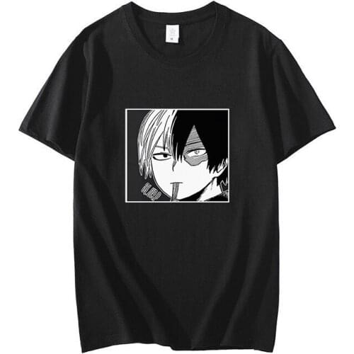 Japanese anime new mens T-shirt fashion printing T-shirt summer mens novelty pure cotton short-sleeved T-shirt mens funny top