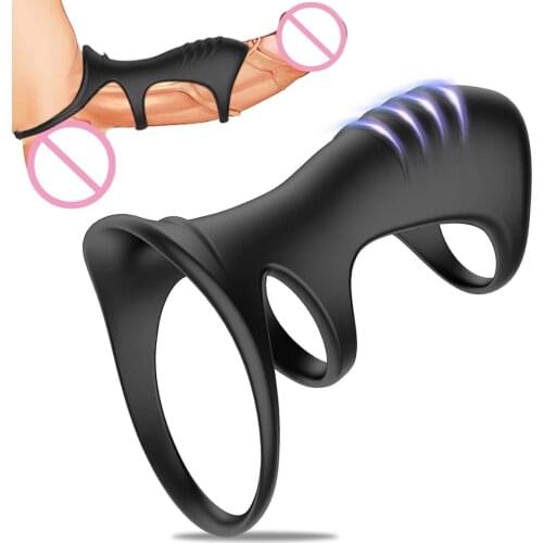 Silicone Material Penis Ring Delayed Ejaculation Cock Ring Male Masturbator Penis Trainer Penis Sleeve Erotic Sex Toys for Man