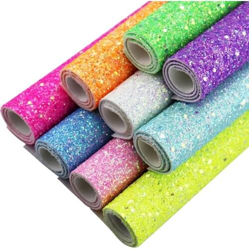 21*30cm A4 Sheet Chunky Glitter Fabric 2020 new arrival For Shoes craft Sewing hair bows earring materials DIY F0713