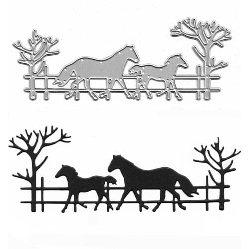 Embossing Cutting Dies Animals New Manor Horse Metal Die Mould Scrapbooking Paper Card Making DIY Mold Stencil Die Cut And Stamp