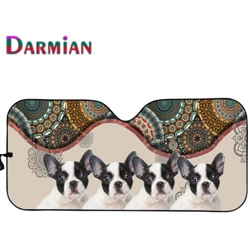 Lovely Dog Cat Boho Pattern Windshield Sun Shade for Car Auto Accessories Protect Car Interior Sunshade Folable Heat Reflector