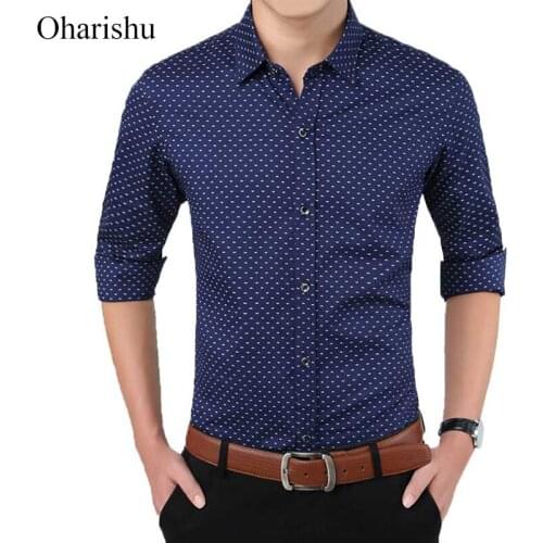 New Fashion Brand Mens Clothes Slim Fit Men Long Sleeve Shirt Men Wavy Pattern Printed Casual Men Shirts Social Plus Size 5XL