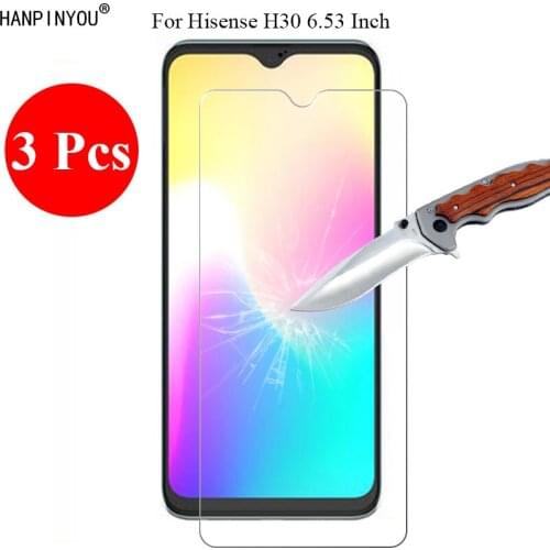 3 Pcs/Lot New 9H 2.5D Tempered Glass Screen Protector For Hisense H30 6.53" Protective Film + Clean Tools