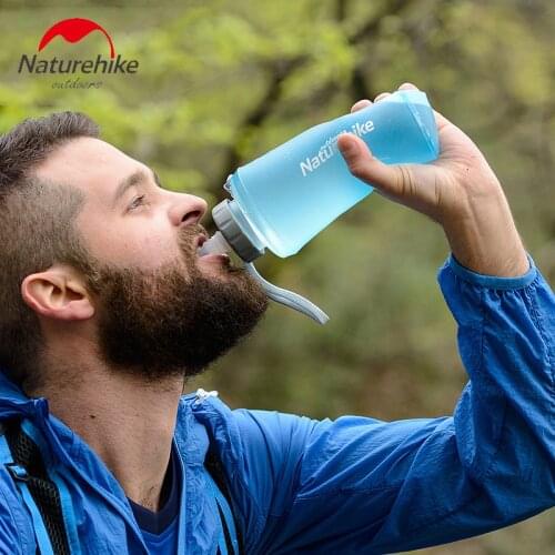 Naturehike Portable Silicone Water Bag Outdoor Sport Folding Water Bags Drink Kettle Camping Cycling Travel Bottles 500ml 750ml