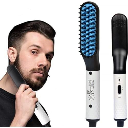 Men Beard Straightener Comb Hot Heating Hair Straightening Brush Mutifunctional Hair Comb Smoothing Iron Hair Straightener Brush