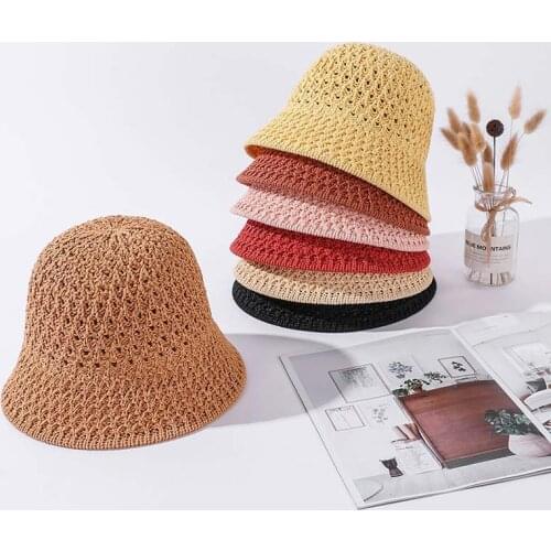 2021 Fashion Women Straw Hats Panamas UV Protection Sun Visor Beach Hat Women Visors Foldable Female Women Summer Sun Hat панама