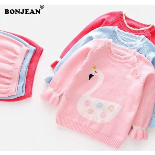 Baby Sweater Pants Newborn Boys Girls Pullover Clothes Toddler Girls Knitted Jumpers Fashion Cute Long Sleeves Winter Knitwear
