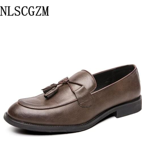 Office 2021 Oxford Shoes for Men Italian Coiffeur Men Dress Shoes Loafers Wedding Dress Formal Slip on Shoes Men Business Suit