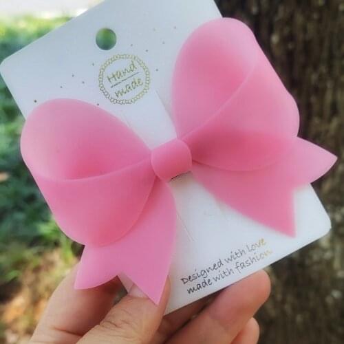 Thumbelina Bowknot Hairgrip Jelly Bows with Clip Waterproof Bow Hair Clip Girls Summer Hairpins Hair Accessories