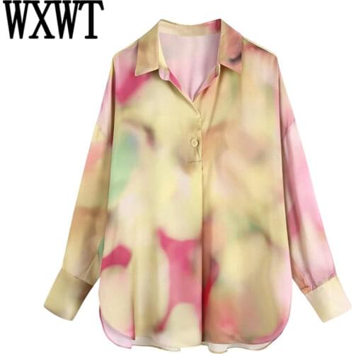 Женские атласные рубашки WXWT China At AliExpress