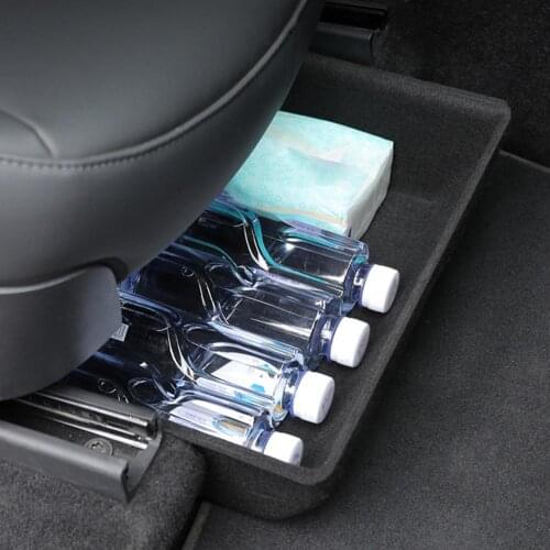 Under Seat Storage Box Large Capacity Organizer Containers Case For Tesla Model Y 2021 Drawer Tray Car Interior Accessories New