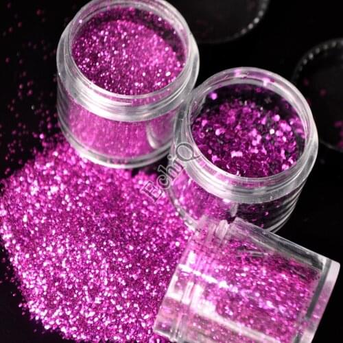 1 Bottle Pure Purple Sequins Glitter Powder Super Nail Glitters Dust Tips Shinny Nail Art Decorations Set 4.5g