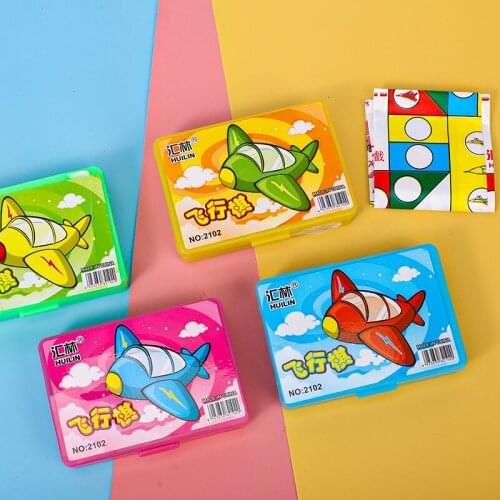 1Set Magnetic Foldable Flying Chess Crawling Mat Ludo Portable Board Game Camping Travel Game Set Aeroplane Chess