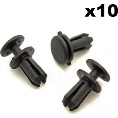 10x For Audi 5mm Plastic Rivets- Trim Clips for Bonnet Seal, Bumper, Spoiler & Dash