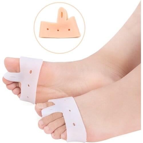 2pcs=1pair Silicone Gel Foot Corrector Toe Separator Protector Bunion Adjuster Hallux Valgus Guard Straightener Pedicure Tools