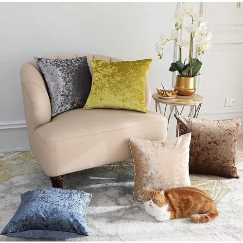 Decorative Pillow Velvet Cushion Cover Soft Pillowcase Decoration Home Living Room Shiny Home Decoration Hug Pillowcase