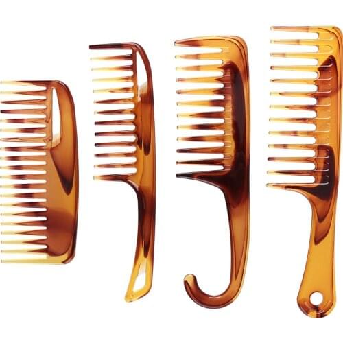 Men Vintage Oil Head Comb Wide Tooth Detangling Curly Hair Comb Back Head Comb Hairdressing Styling Tools