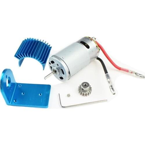 390 Motor with Motor Mount Heatsink Metal Gear Upgrade Parts for 1/18 Wltoys A949 A959 A969 A979 K929 RC Car