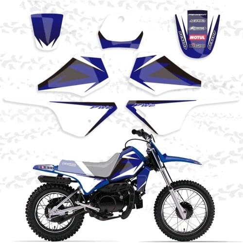 H2CNC GRAPHICS & BACKGROUND DECAL STICKER Kits For Yamaha PW80 PW 80 All Years PIT bike